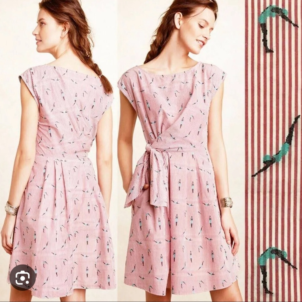 Anthropologie Maeve Swimmers Retro Dress